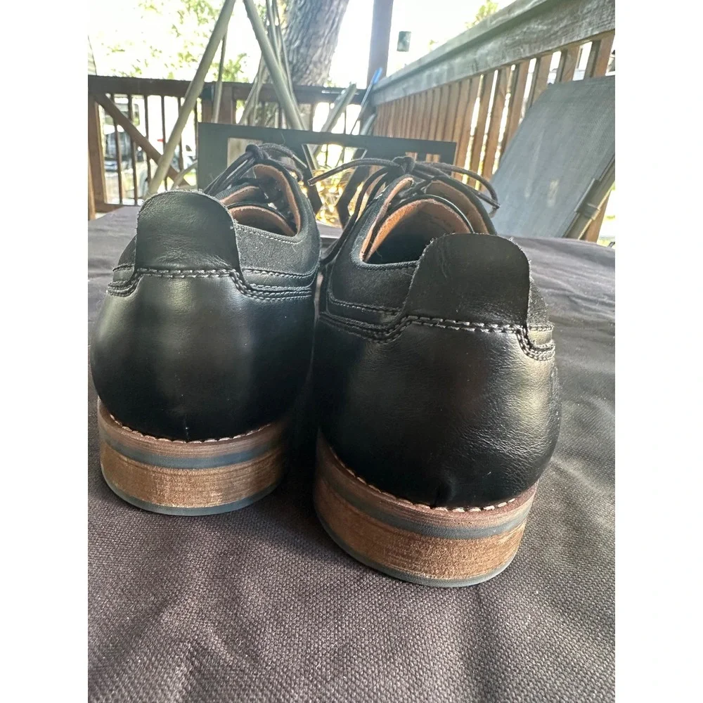 Dockers Mens Black Leather‎ Dress Shoes Lace Up Cap Toe Oxfords 10.5M